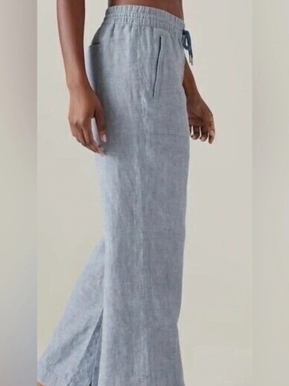 Athleta Women's Retreat Linen High Rise Wide Leg Pants